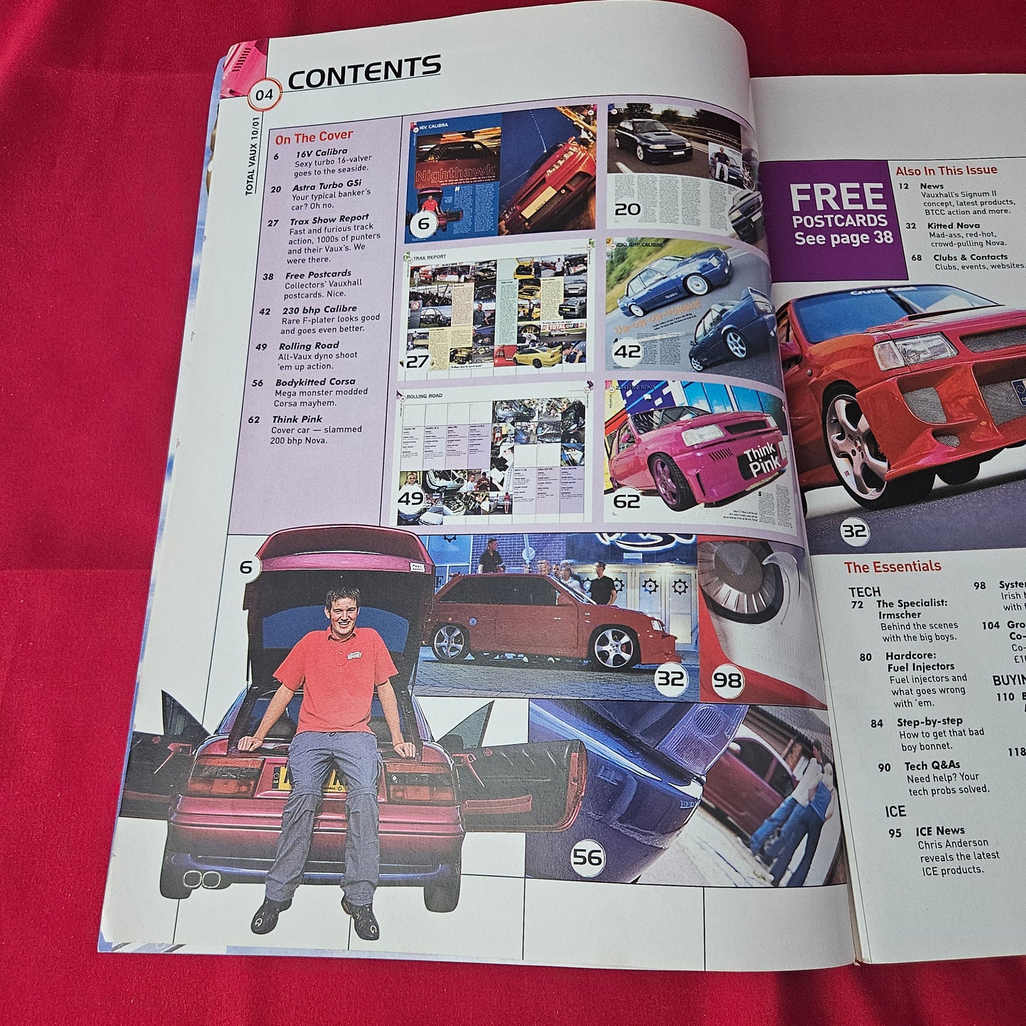 Total Vauxhall Magazine October 2001 (1372) Modded Nova 2.1 Astra GSi Calibra +POSTCARDS