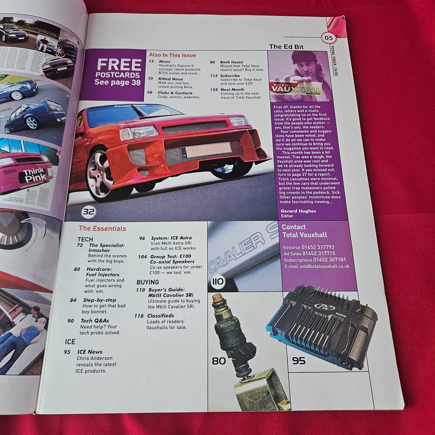 Total Vauxhall Magazine October 2001 (1372) Modded Nova 2.1 Astra GSi Calibra +POSTCARDS