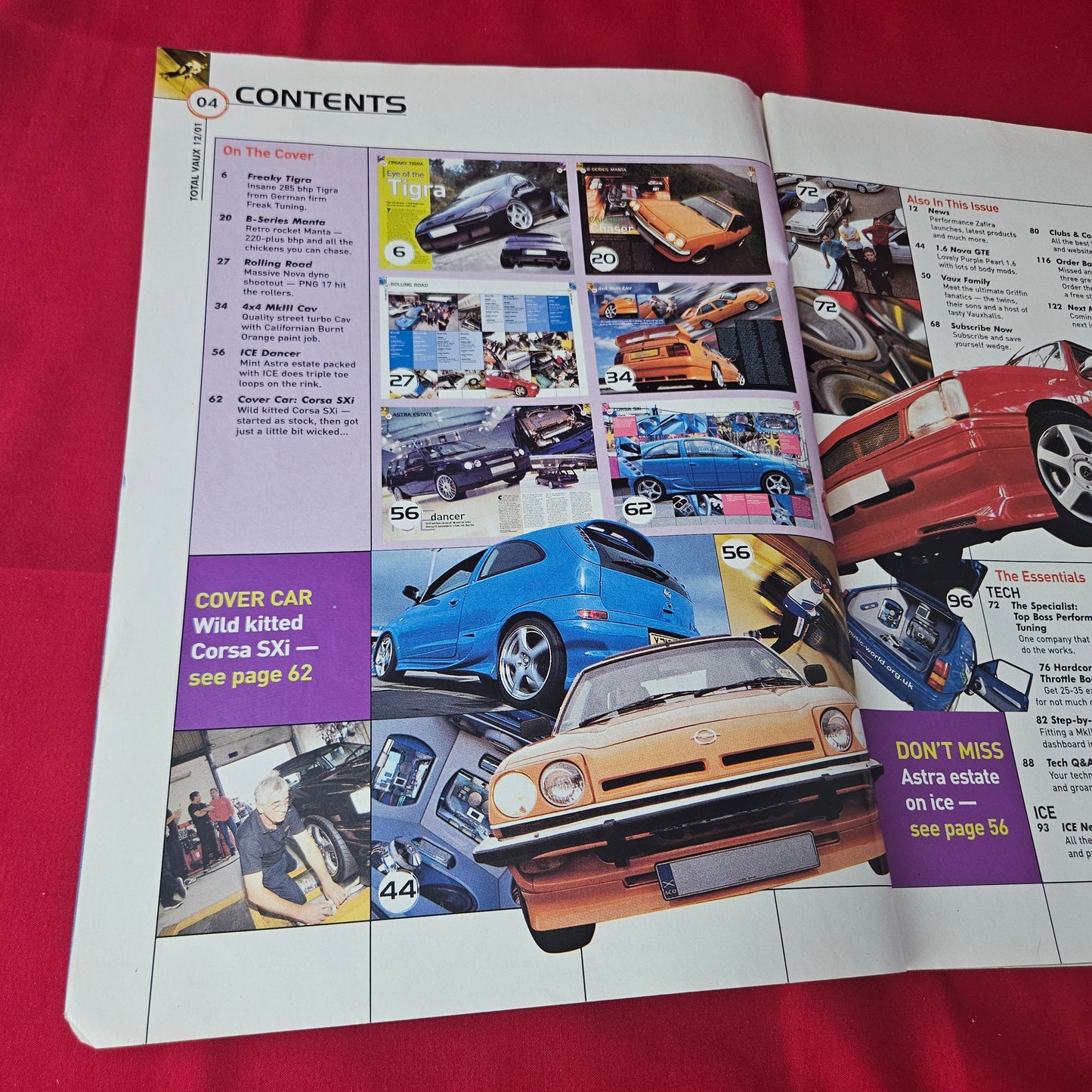 Total Vauxhall Magazine December 2001 (1372) Kitted Corsa SXi 285bhp Tigra Manta