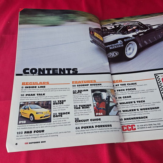 CCC Magazine October 2001 (1372) TVR Tuscan Nissan 300ZX Sunny GTI-R Porsche 944