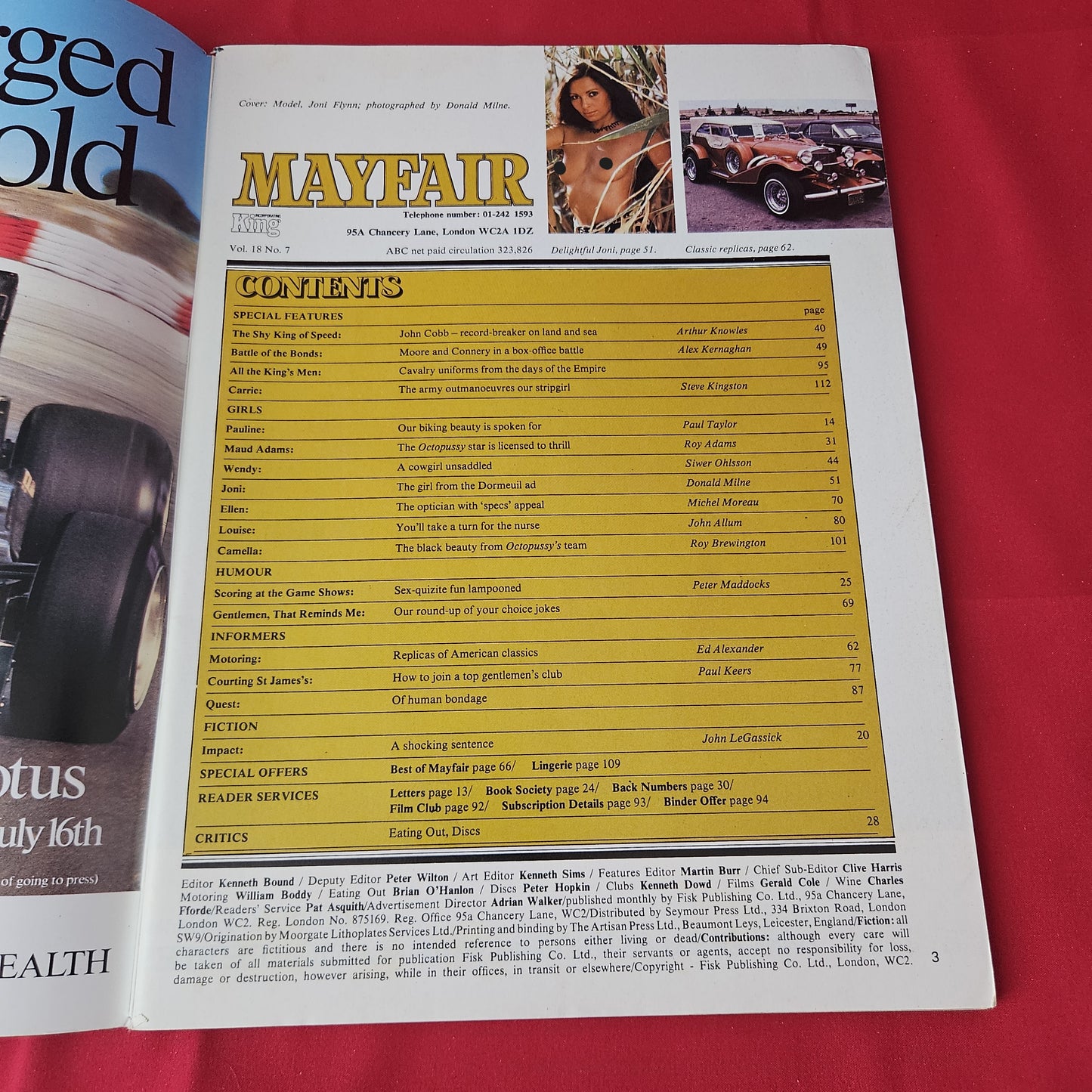 Mayfair Magazine July 1983 (1374) Vol 18 No 7 James Bond Octopussy Maud Adams