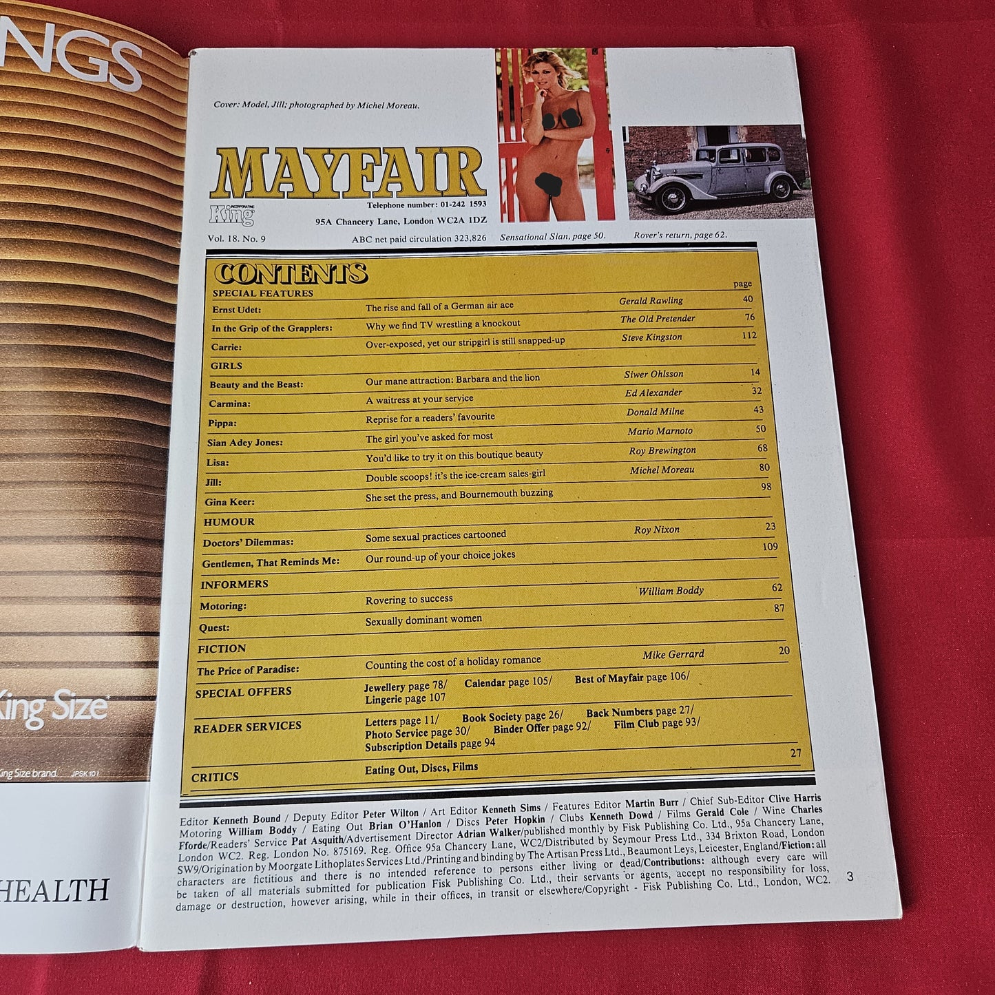Mayfair Magazine September 1983 (1374) Vol 18 No 9 Sian Adey Jones Centrefold
