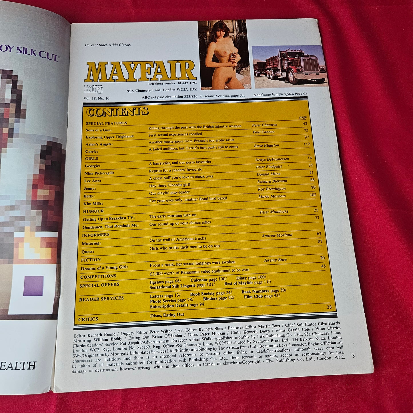 Mayfair Magazine October 1983 Vol 18 No 10 (1374) Bond Bird Kim Mills Lee Ann Trucks