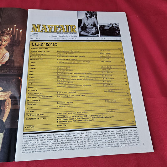 Mayfair Magazine February 1982 Vol 17 No 2 (1374) Helena Fairchild Lagonda St Valentine