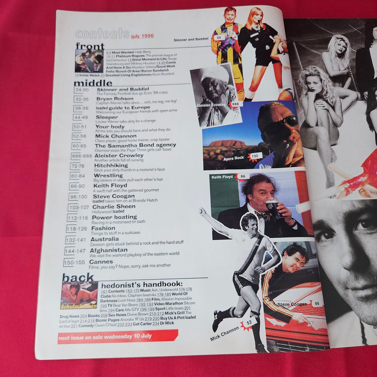 Loaded Magazine July 1996 (1375) Kaja Frank Skinner David Baddiel Euro 96 Poster