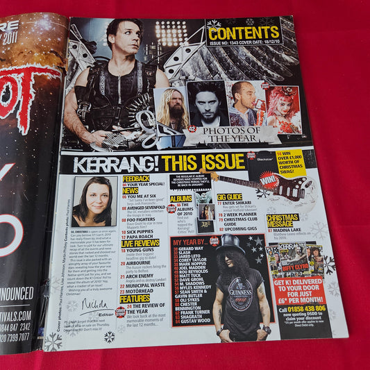 Kerrang! Magazine 18 December 2010 (1376) My Chemical Romance Jared Leto Slipknot