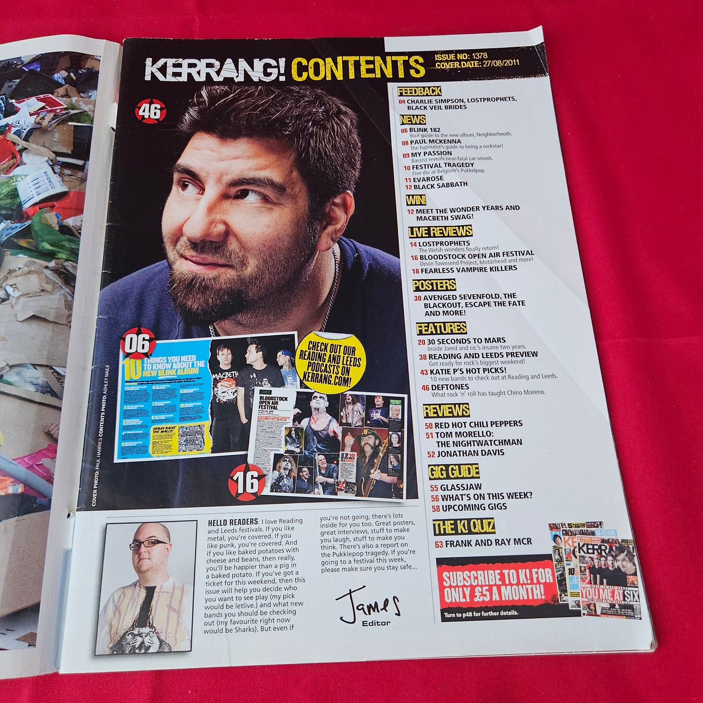 Kerrang! Magazine 27 August 2011 (1376) 30 Seconds To Mars Panic At The Disco The Blackout
