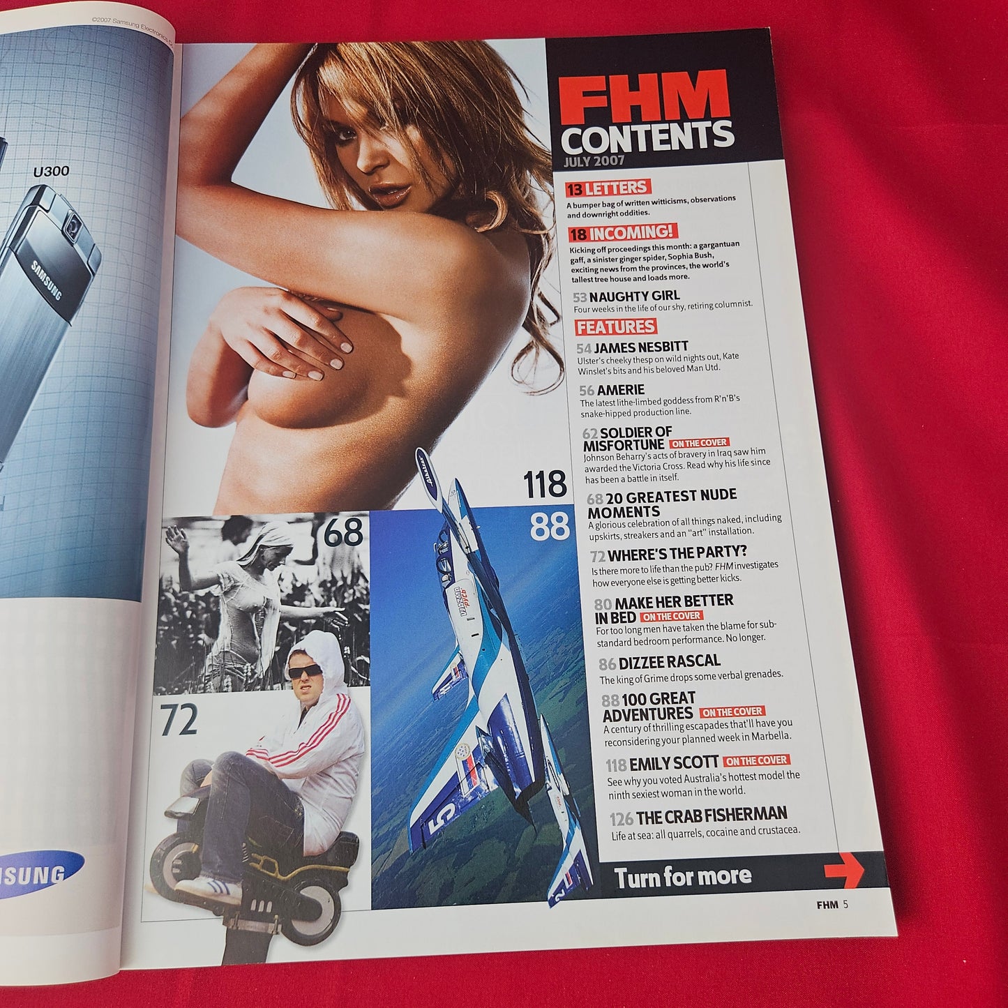 FHM Magazine July 2007 (1378) Emily Scott Sophia Bush Amerie Vintage Glamour