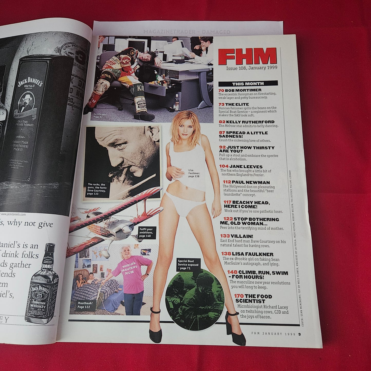 FHM Magazine January 1999 (1391) DAMAGED Lisa Faulkner Girls Jane Leeves Fashion