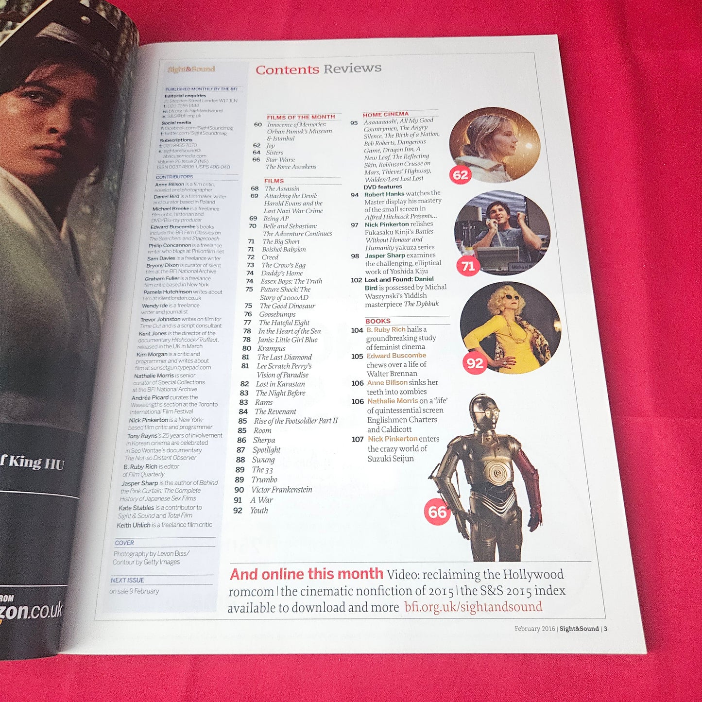 Sight & Sound Magazine February 2016 (1392) Tarantino Hateful Eight Films