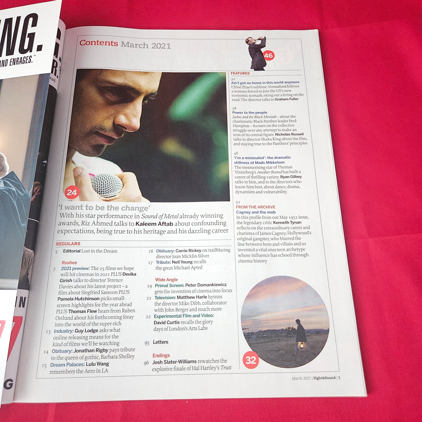 Sight & Sound Magazine March 2021 (1392) Riz Ahmed Nomadland Mads Mikkelsen