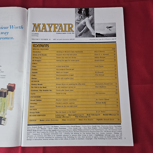 Mayfair Magazine Vol 9 No 10 (1394) Amanda Curtis Vilma Corinne Cindy Marian