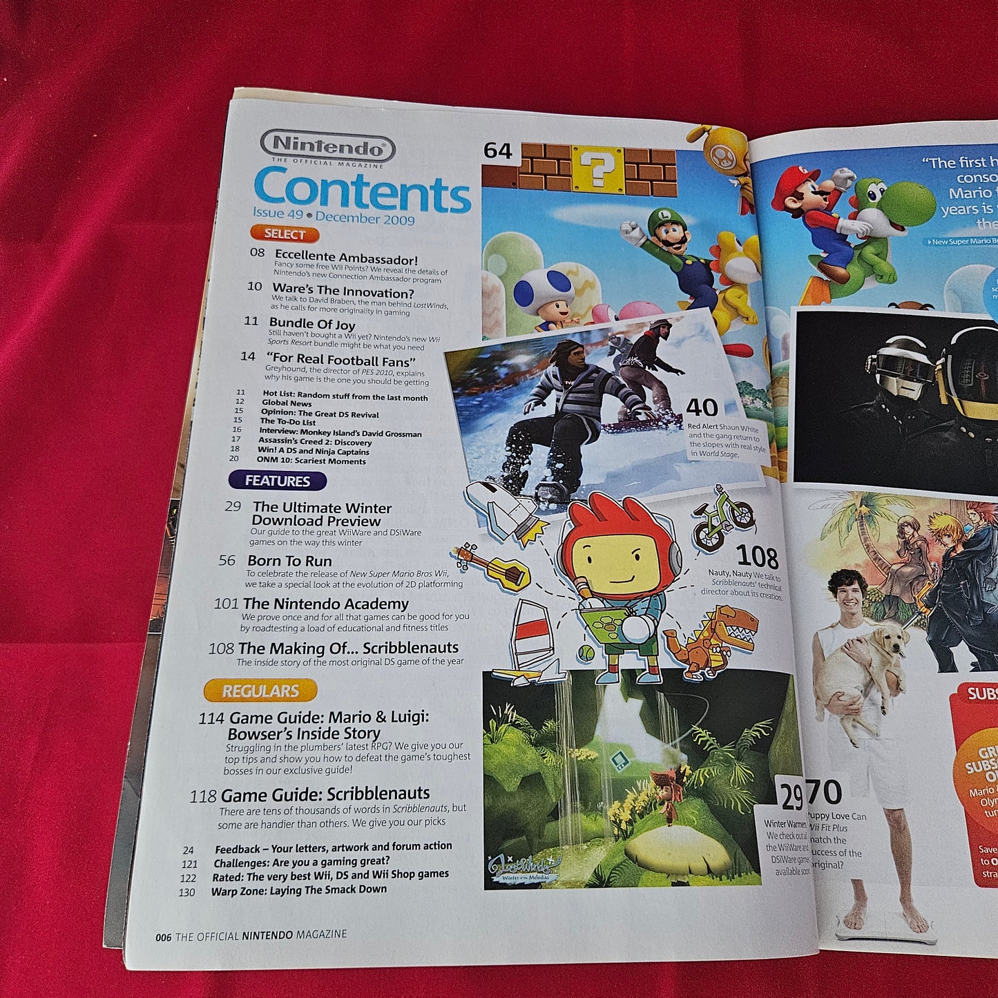 Nintendo The Official Magazine December 2009 Issue 49 (1380) New Super Mario Bros Wii Kingdom Hearts Scribblenauts DJ Hero
