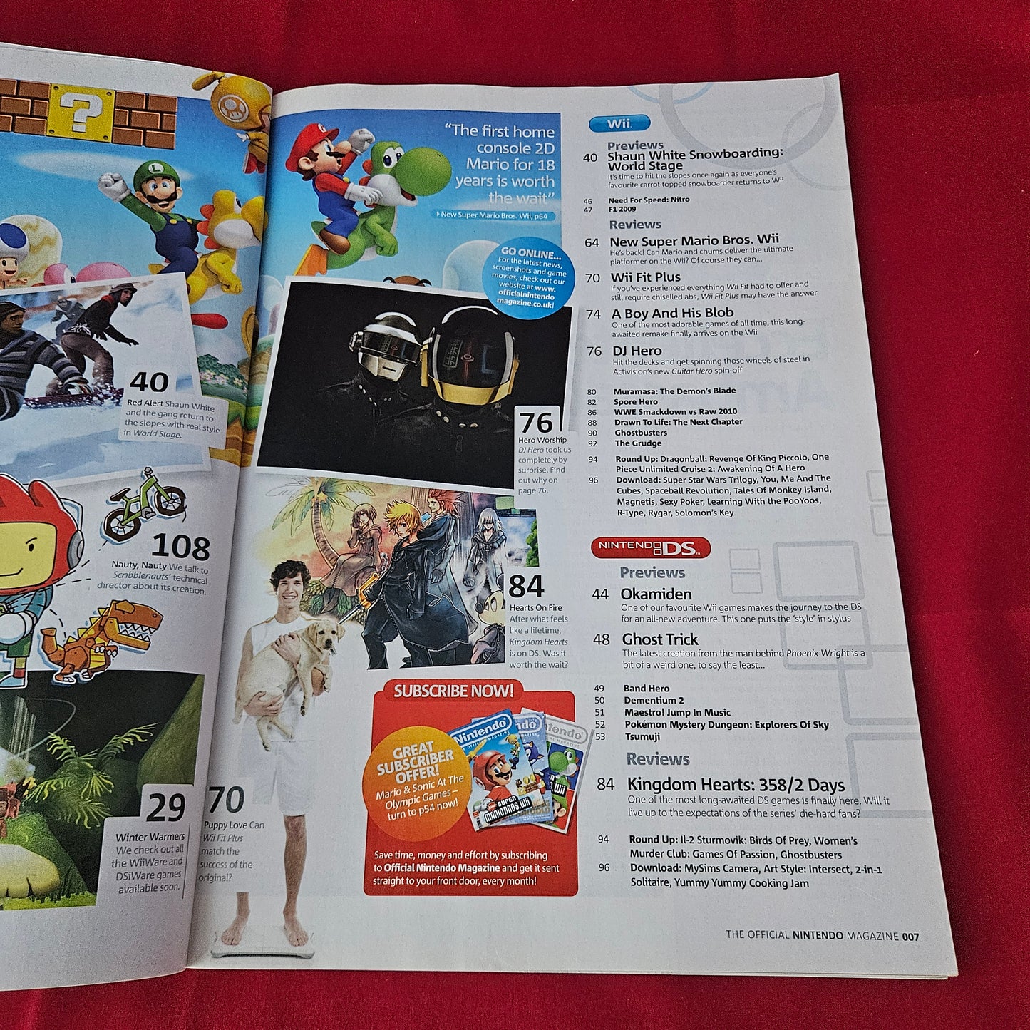 Nintendo The Official Magazine December 2009 Issue 49 (1380) New Super Mario Bros Wii Kingdom Hearts Scribblenauts DJ Hero