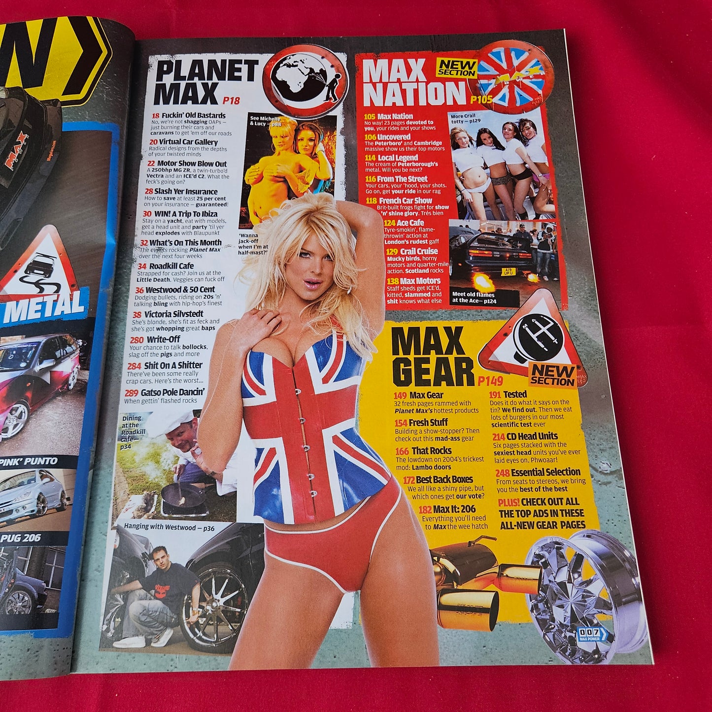 Max Power Magazine August 2004 (1381) Victoria Silvstedt Honda Civic Toyota Supra Impreza Modified Cars Glamour Models