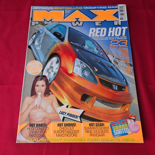 Max Power Magazine May 2004 (1381) Lucy Pinder Honda Civic Turbo Toyota Supra Modified Cars Glamour Models