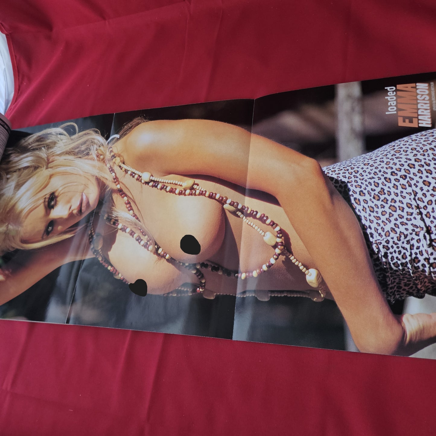 Loaded Magazine August 1997 (1382) Emma Harrison Glamour Models Triple Gatefold Poster