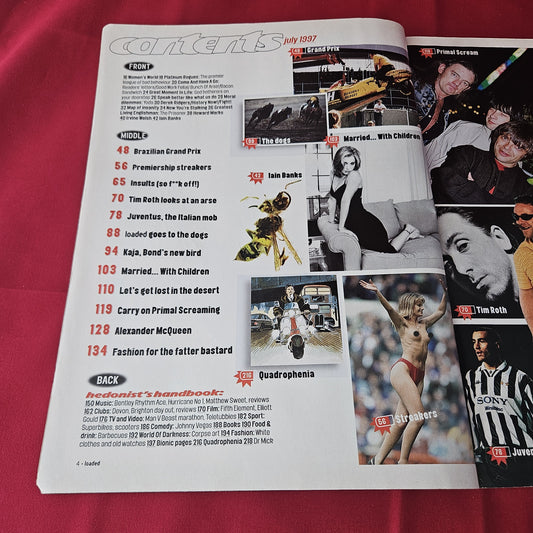 Loaded Magazine July 1997 (1382) Kaja Glamour Model Triple Gatefold Poster