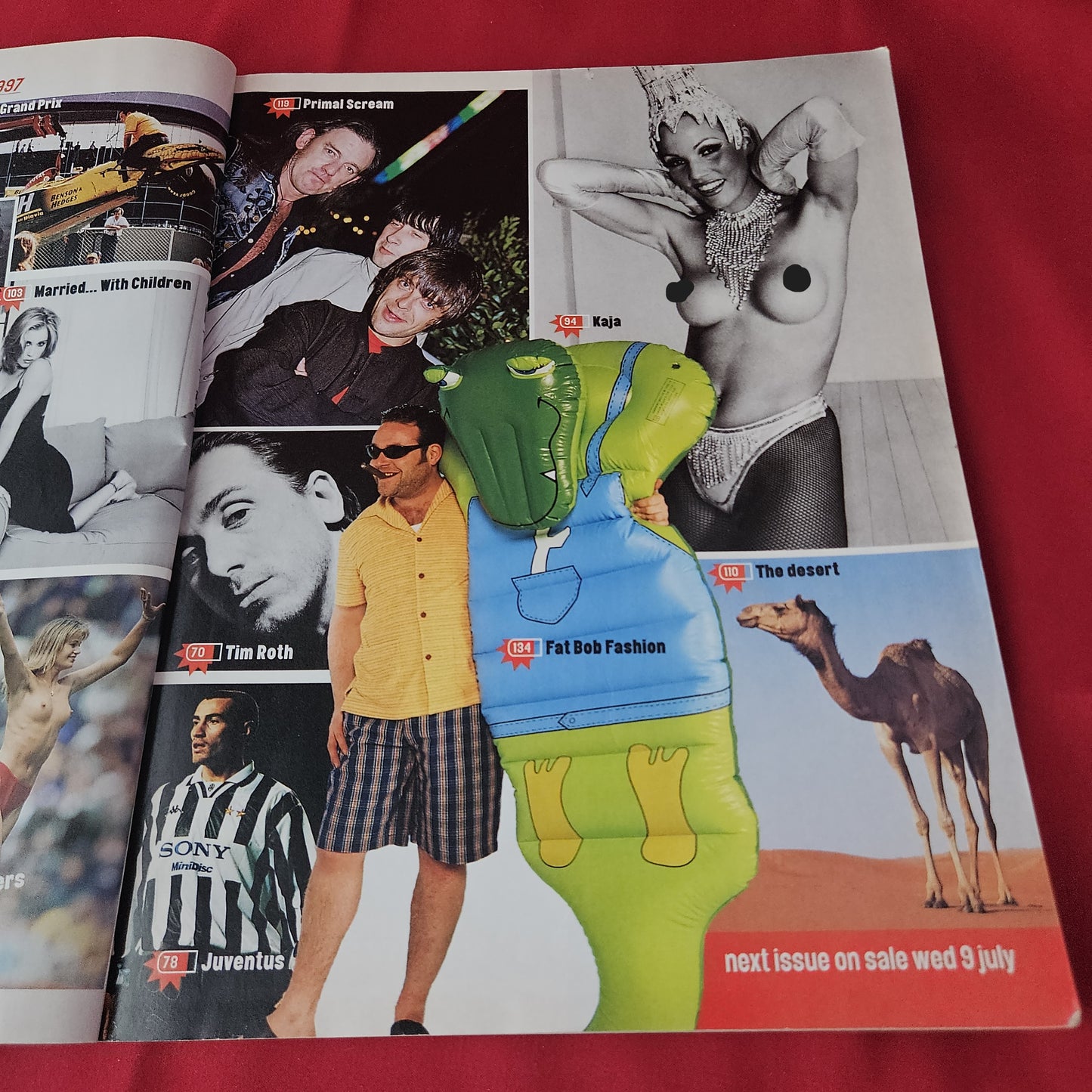 Loaded Magazine July 1997 (1382) Kaja Glamour Model Triple Gatefold Poster