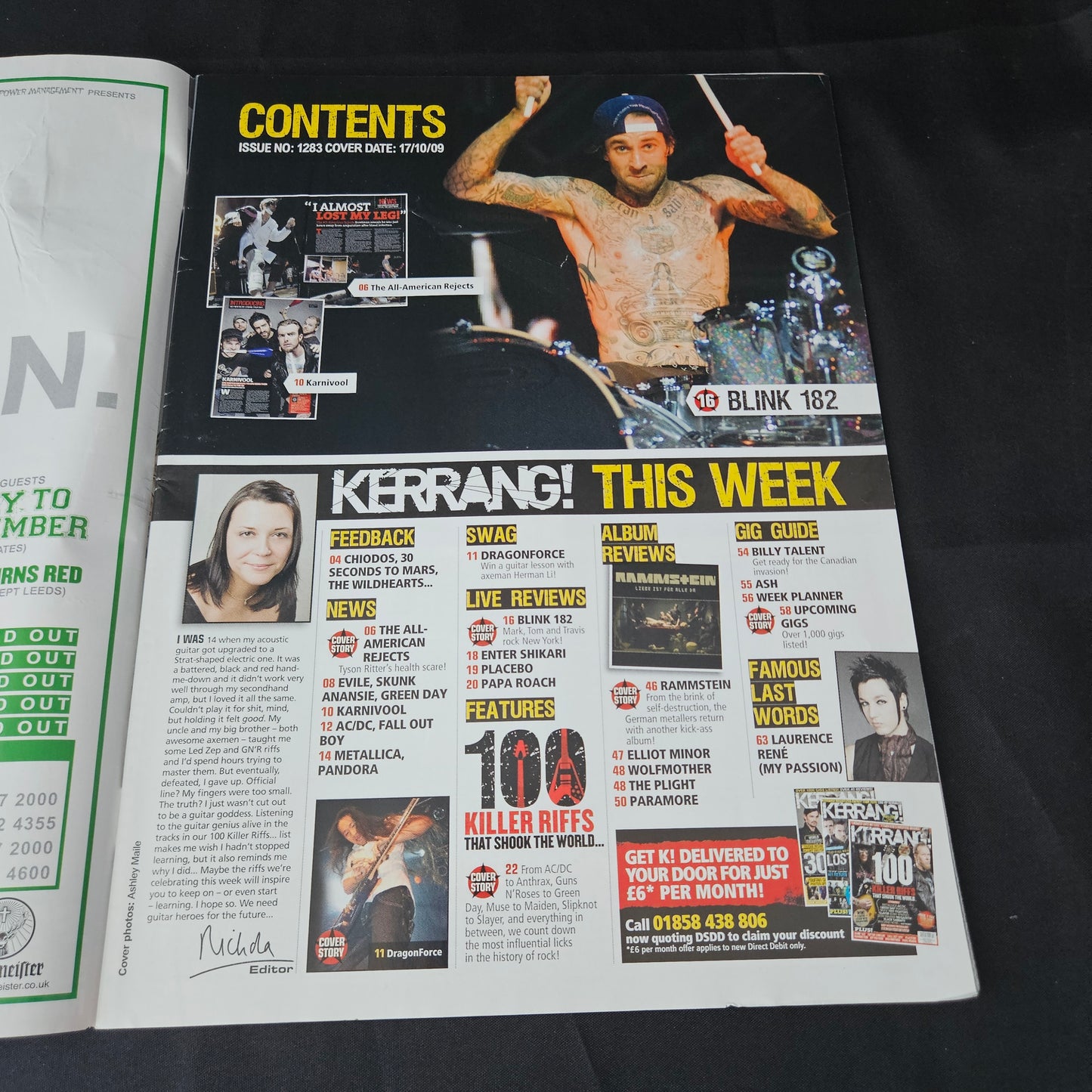 Kerrang! Magazine October 17 2009 Issue 1283 (1388) Slash James Hetfield Metallica Guns N Roses Blink 182 Rammstein Paramore Green Day