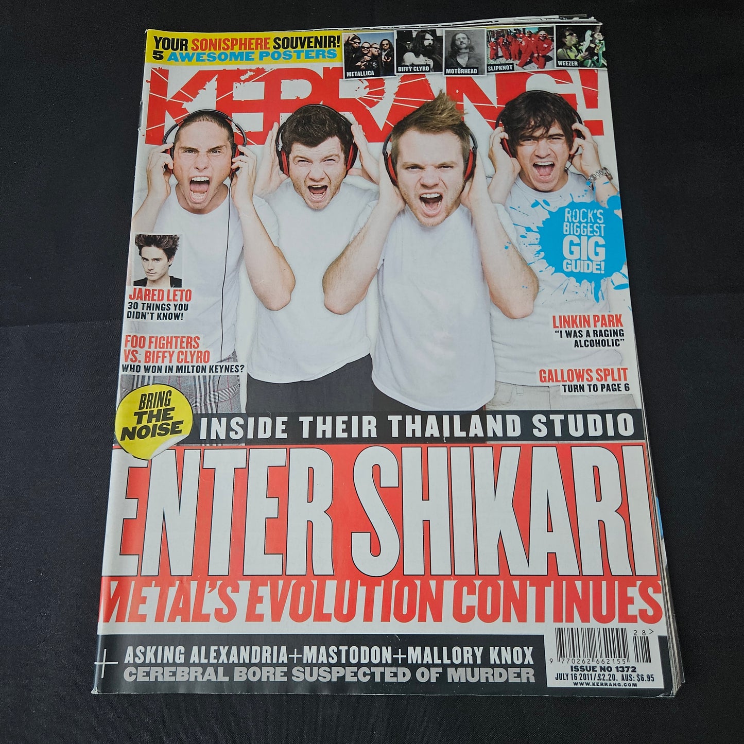Kerrang! Magazine July 16 2011 Issue 1372 (1388) Enter Shikari Jared Leto Linkin Park Foo Fighters Biffy Clyro Gallows Asking Alexandria Bands Singers