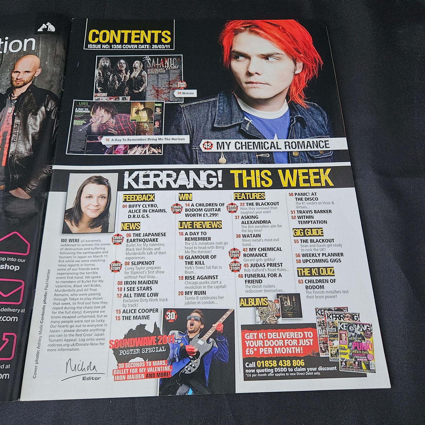 Kerrang! Magazine March 26 2011 Issue 1356 (1388) The Blackout Rob Zombie Jared Leto 30 Seconds To Mars My Chemical Romance Judas Priest Bands Singers