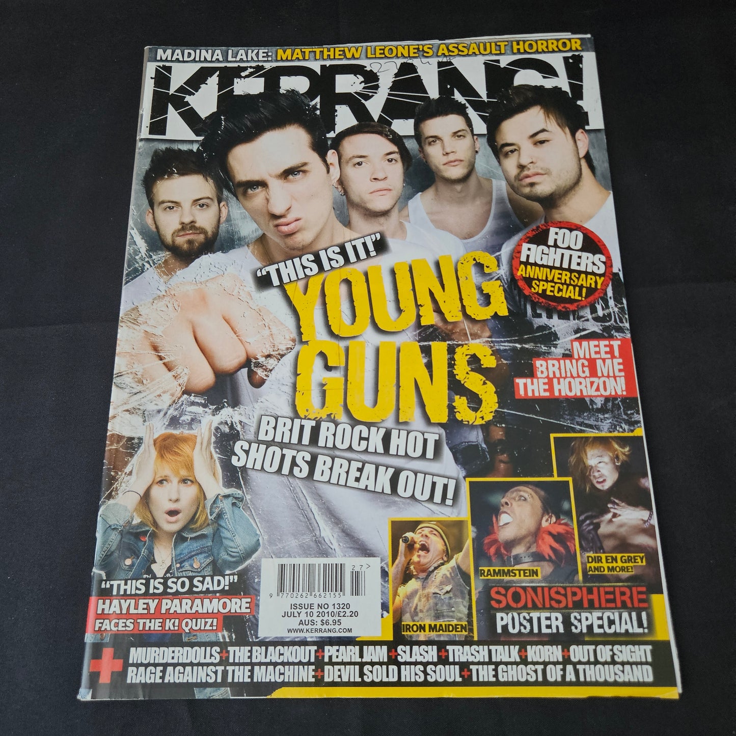 Kerrang! Magazine July 10 2010 Issue 1320 (1388) Young Guns Till Lindemann Rammstein Brian Molko Placebo Foo Fighters Hayley Williams Paramore Bring Me The Horizon Bands Singers