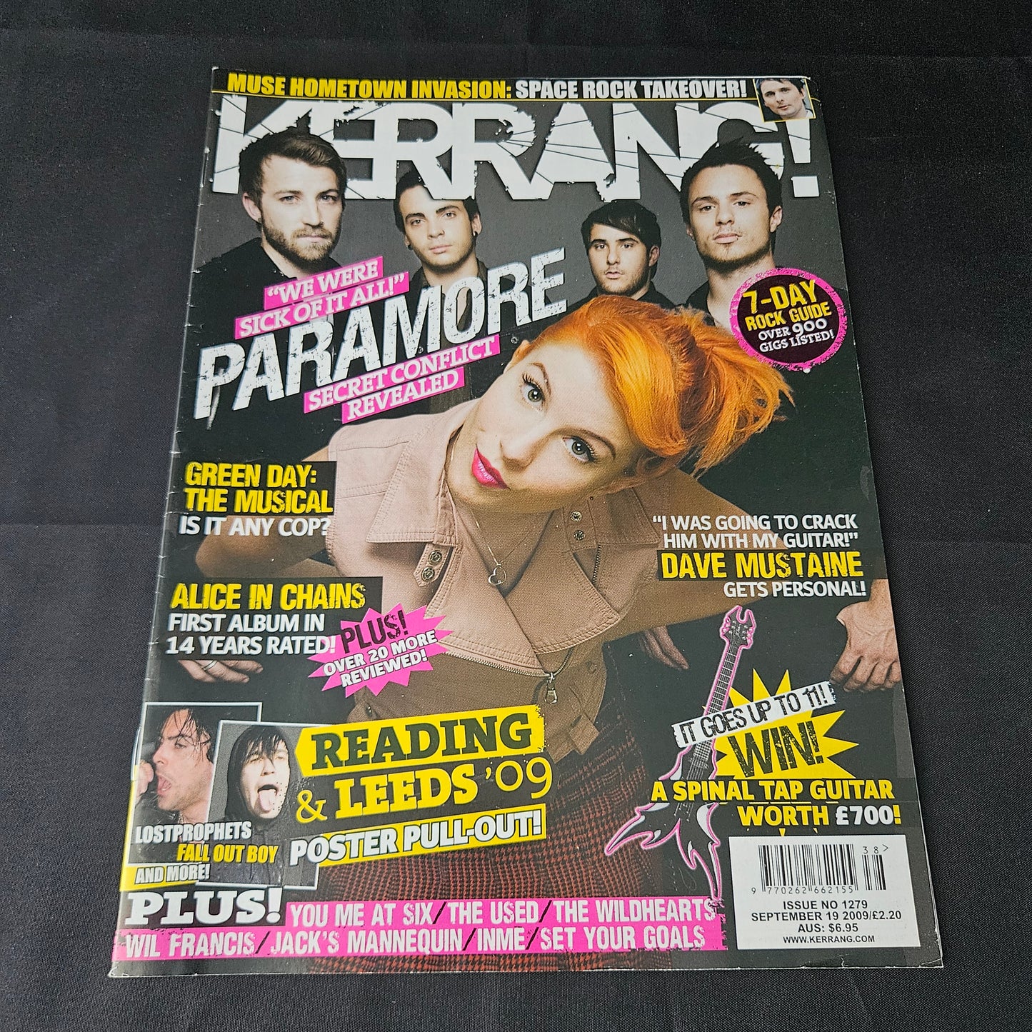 Kerrang! Magazine September 19 2009 Issue 1279 (1388) Paramore Hayley Williams Muse Green Day Alice In Chains Megadeth Dave Mustaine Fall Out Boy Bands Singers