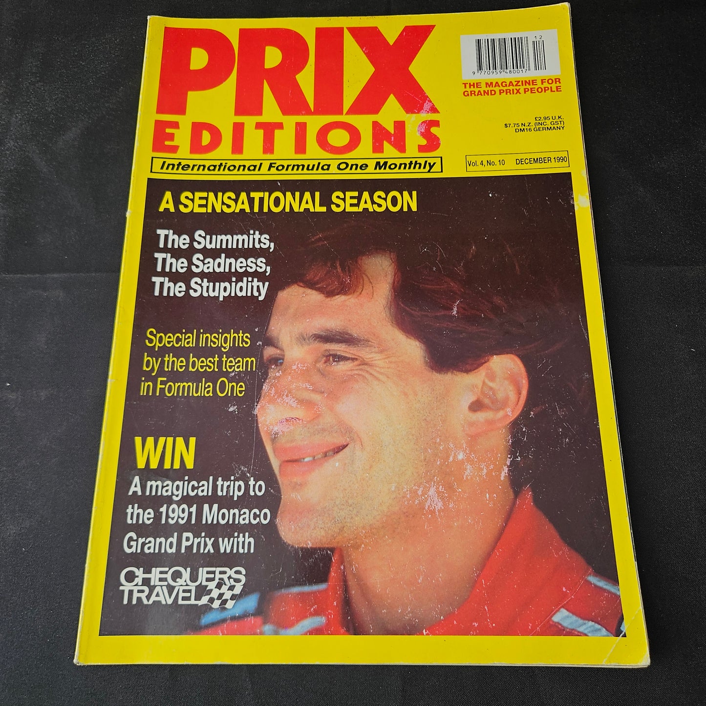 Prix Editions Magazine December 1990 (1396) Formula One Ferrari 641/2 Maserati 250 Monaco GP F1 Magazine