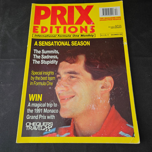 Prix Editions Magazine December 1990 (1396) Formula One Ferrari 641/2 Maserati 250 Monaco GP F1 Magazine