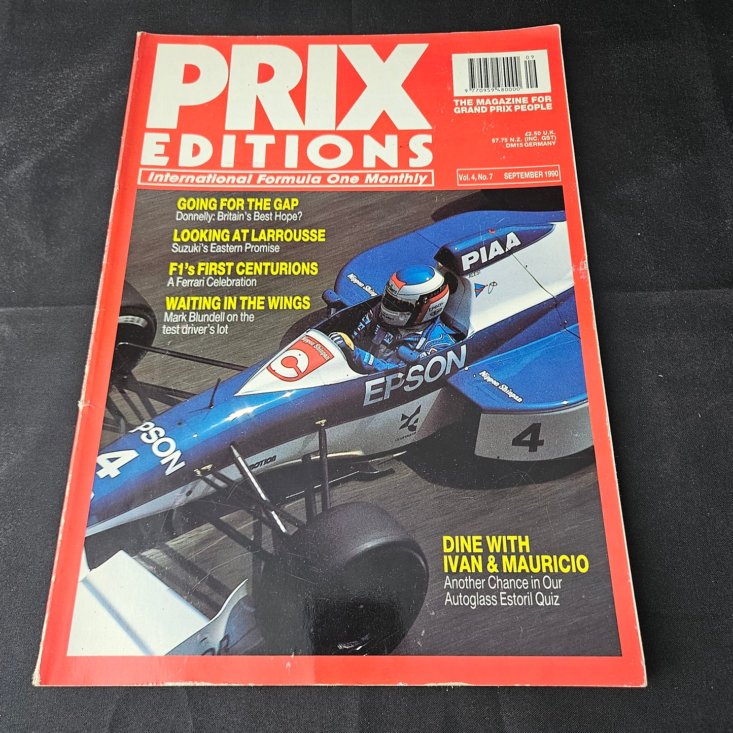 Prix Editions Magazine September 1990 (1396) Formula One Tyrrell 019 Ferrari Larrousse F1 Magazine
