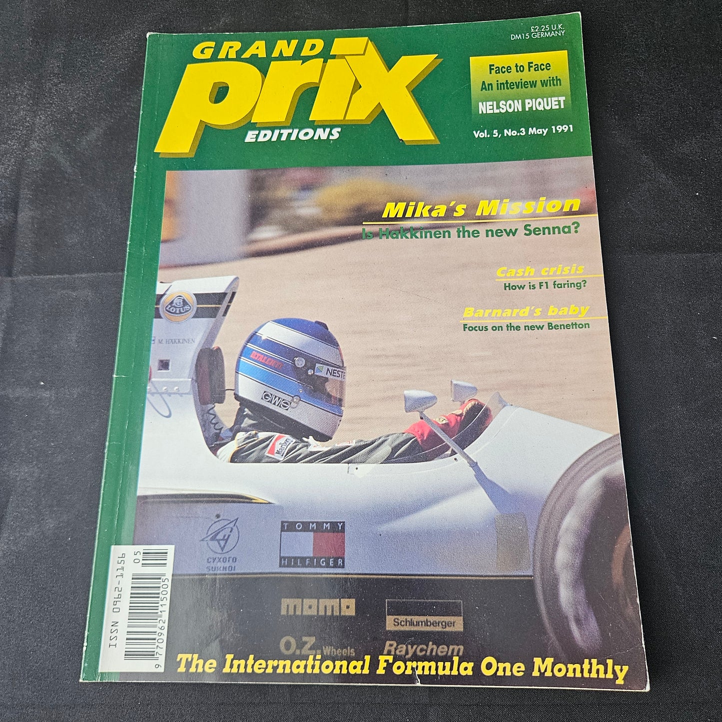 Grand Prix Editions May 1991 (1396) Lotus Mika Hakkinen Benetton Nelson Piquet F1 Magazine