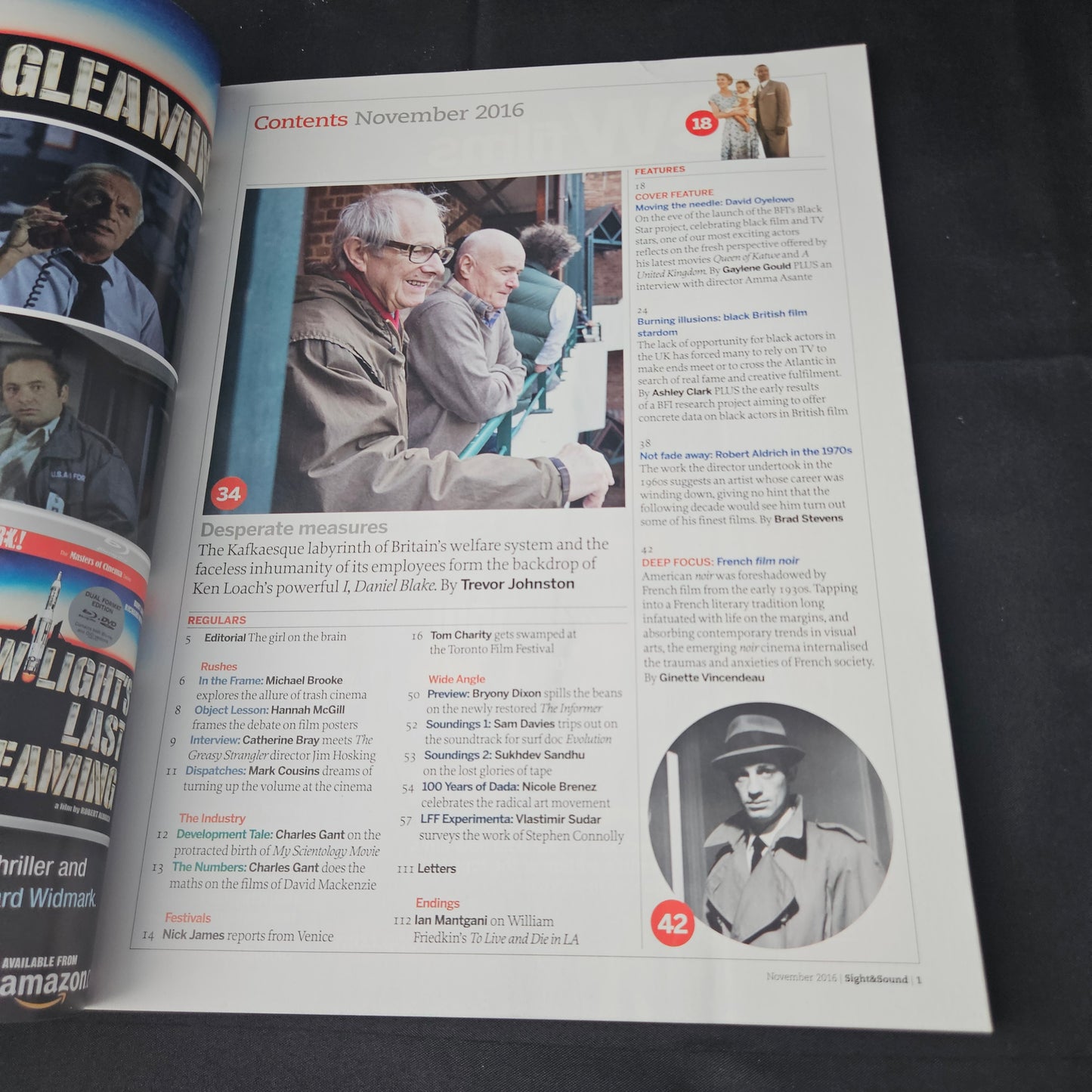 Sight & Sound Magazine November 2016 (1398) David Oyelowo Ken Loach Film Noir