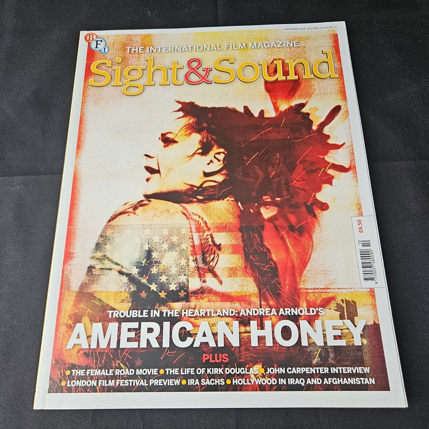 Sight & Sound Magazine October 2016 (1398) American Honey Andrea Arnold Kirk Douglas John Carpenter