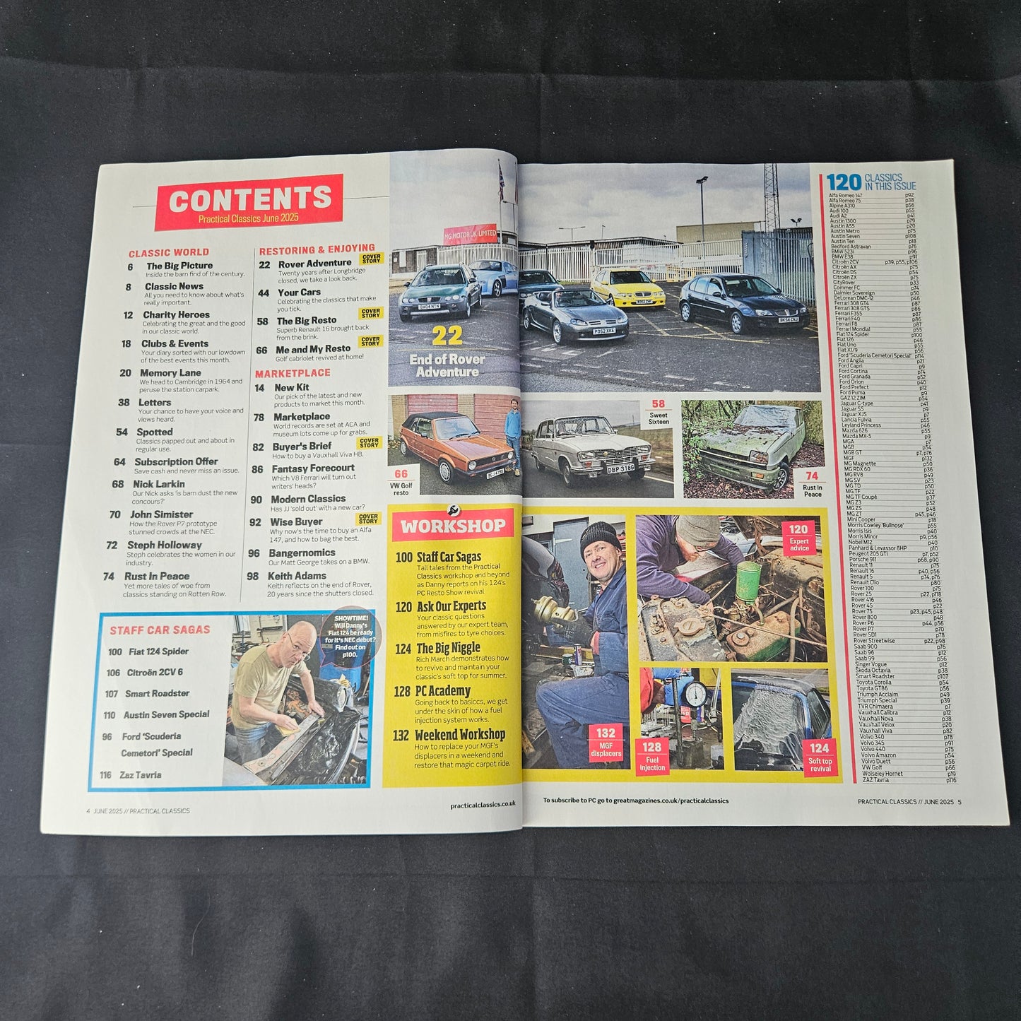 Practical Classics Magazine June 2025 (1399) Rover RDX60 Rover 75 Rover 45 Streetwise Alfa 147 Renault 16