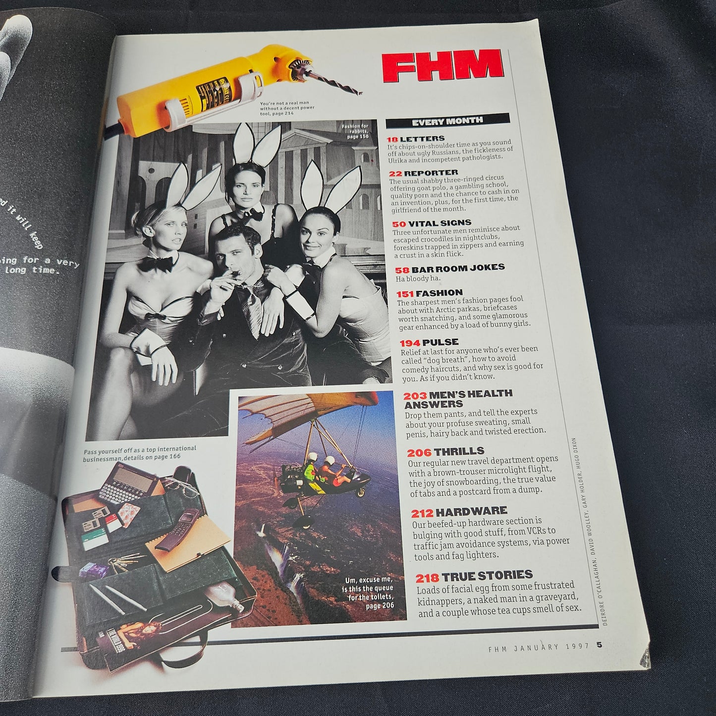 FHM Magazine January 1997 (1401) Gillian Anderson Peter Stringfellow Pirelli Girls