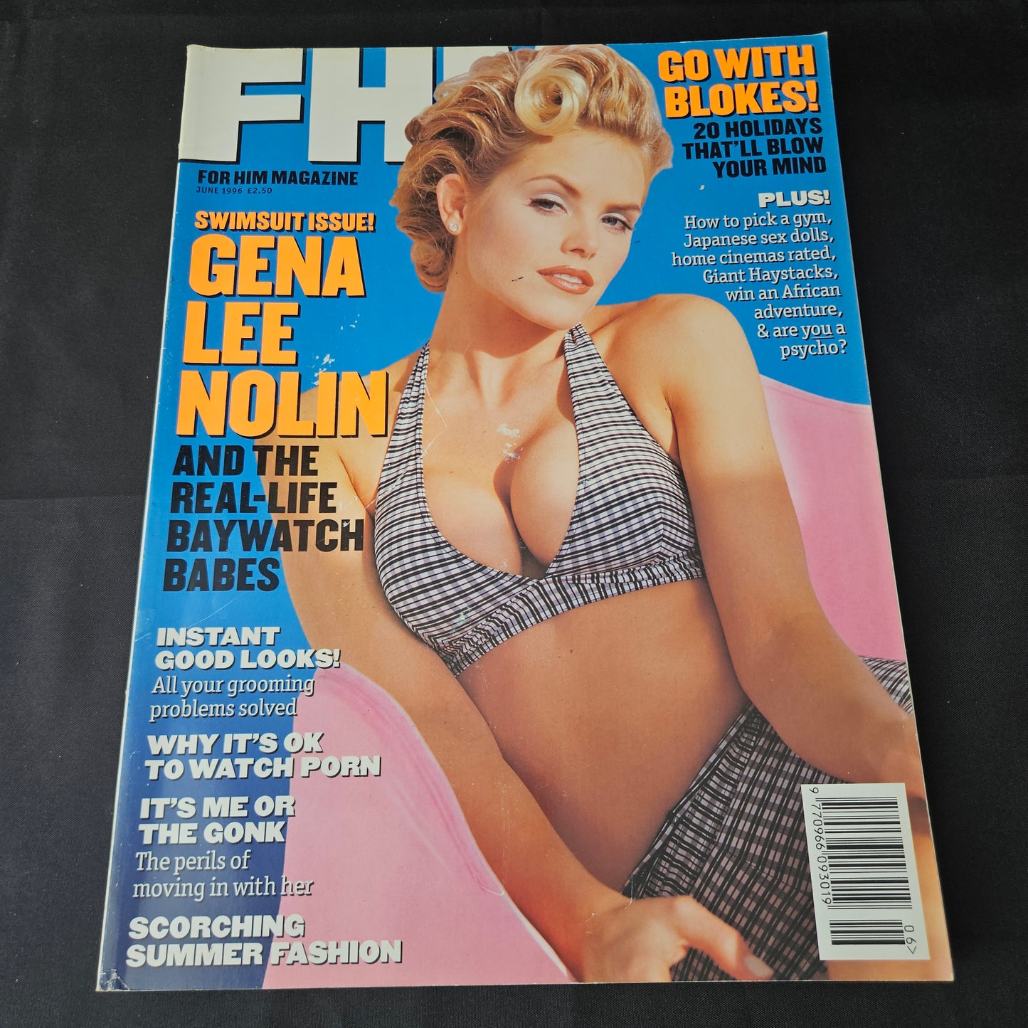 FHM Magazine June 1996 (1401) Gena Lee Nolin Baywatch Babes Swimsuit Issue