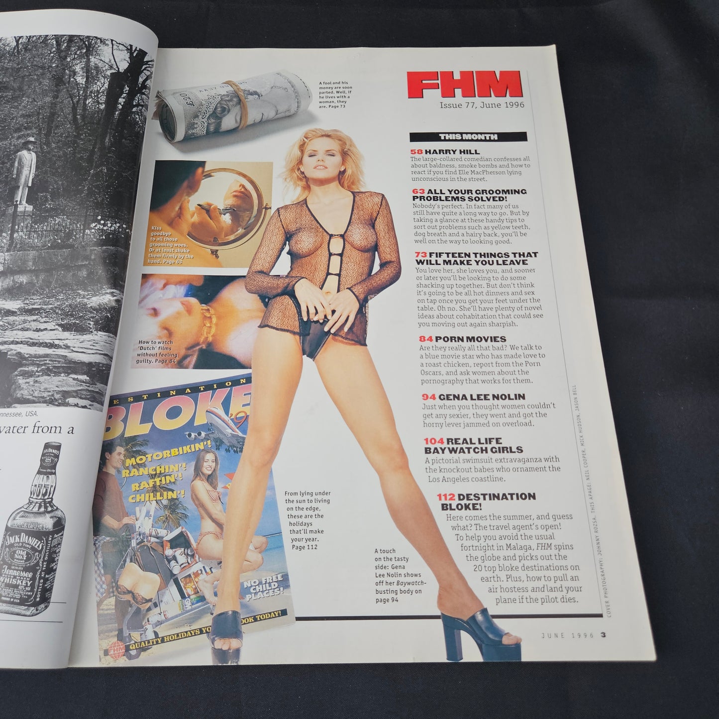 FHM Magazine June 1996 (1401) Gena Lee Nolin Baywatch Babes Swimsuit Issue