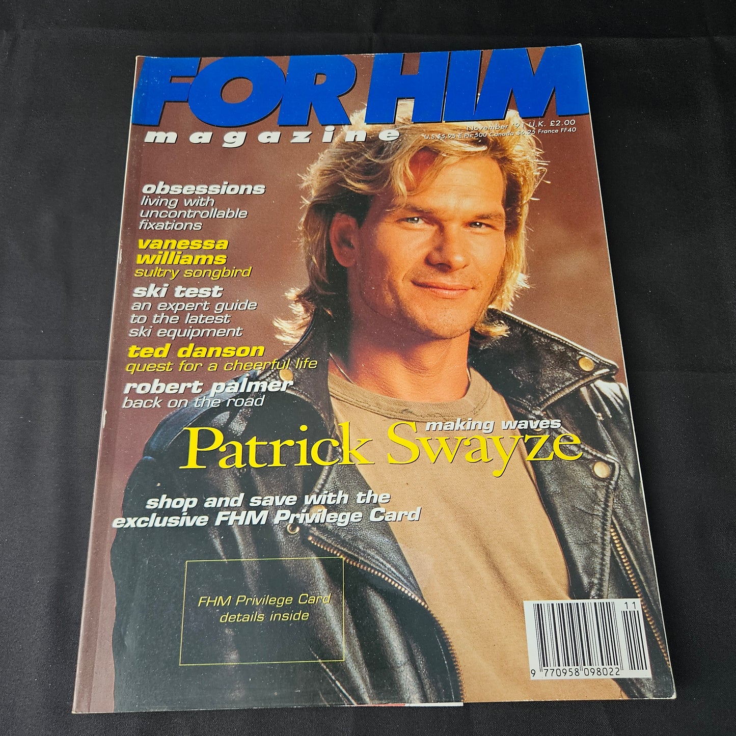 FHM For Him Magazine November 1991 (1401) Patrick Swayze Vanessa Williams Ted Danson