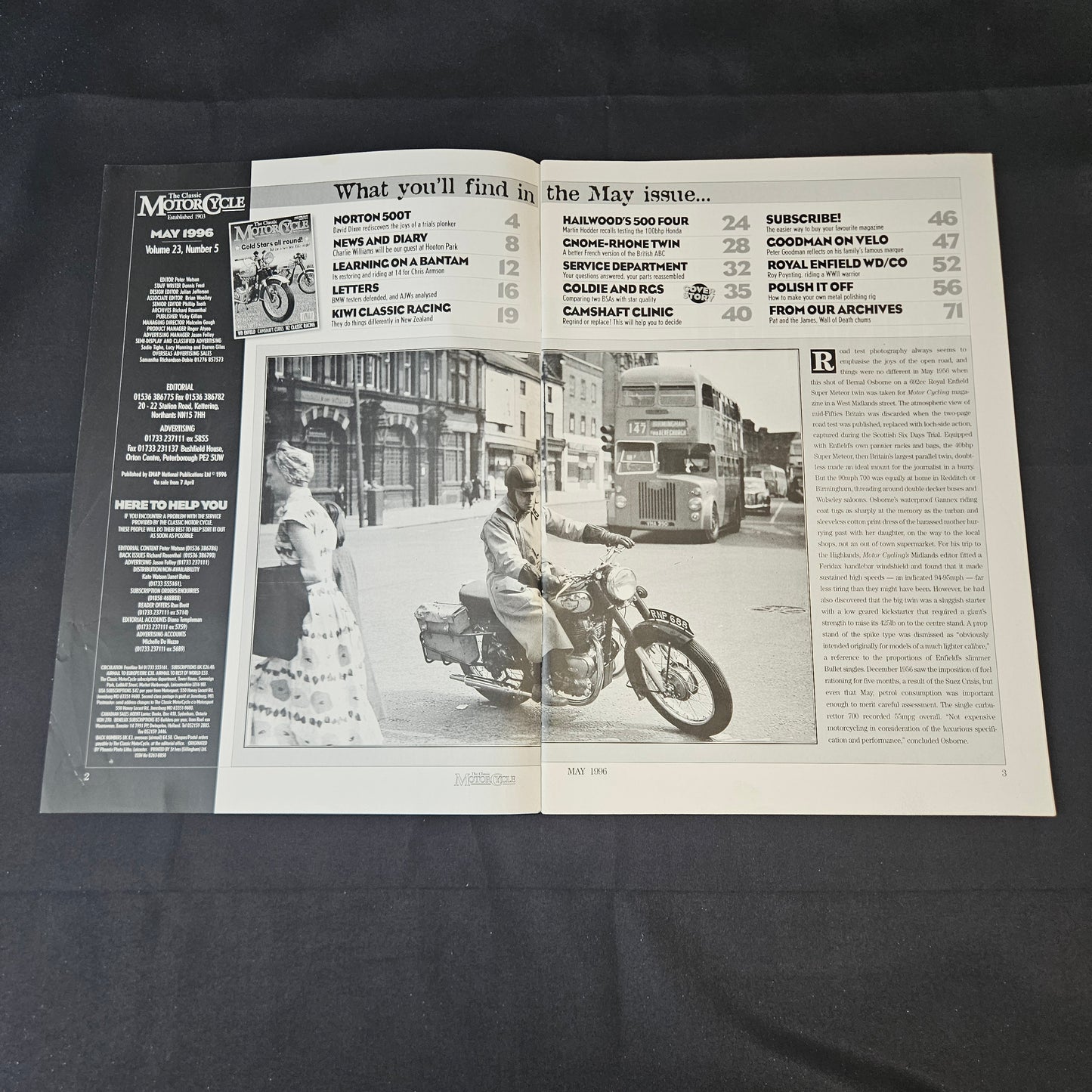 The Classic Motor Cycle Magazine February 1995 (1402) Royal Enfield Continental GT James Cadet BSA Bantam