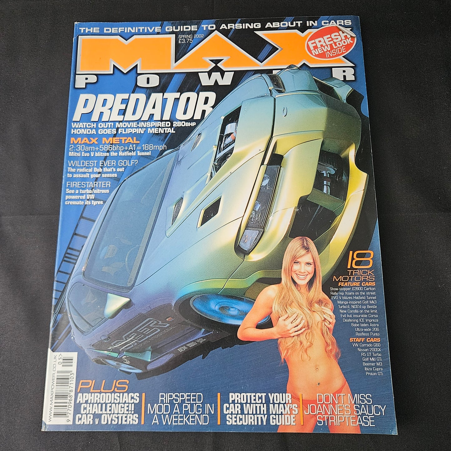 Max Power Magazine Spring 2002 (1403) Predator Honda Peugeot 206 Subaru Impreza Joanne