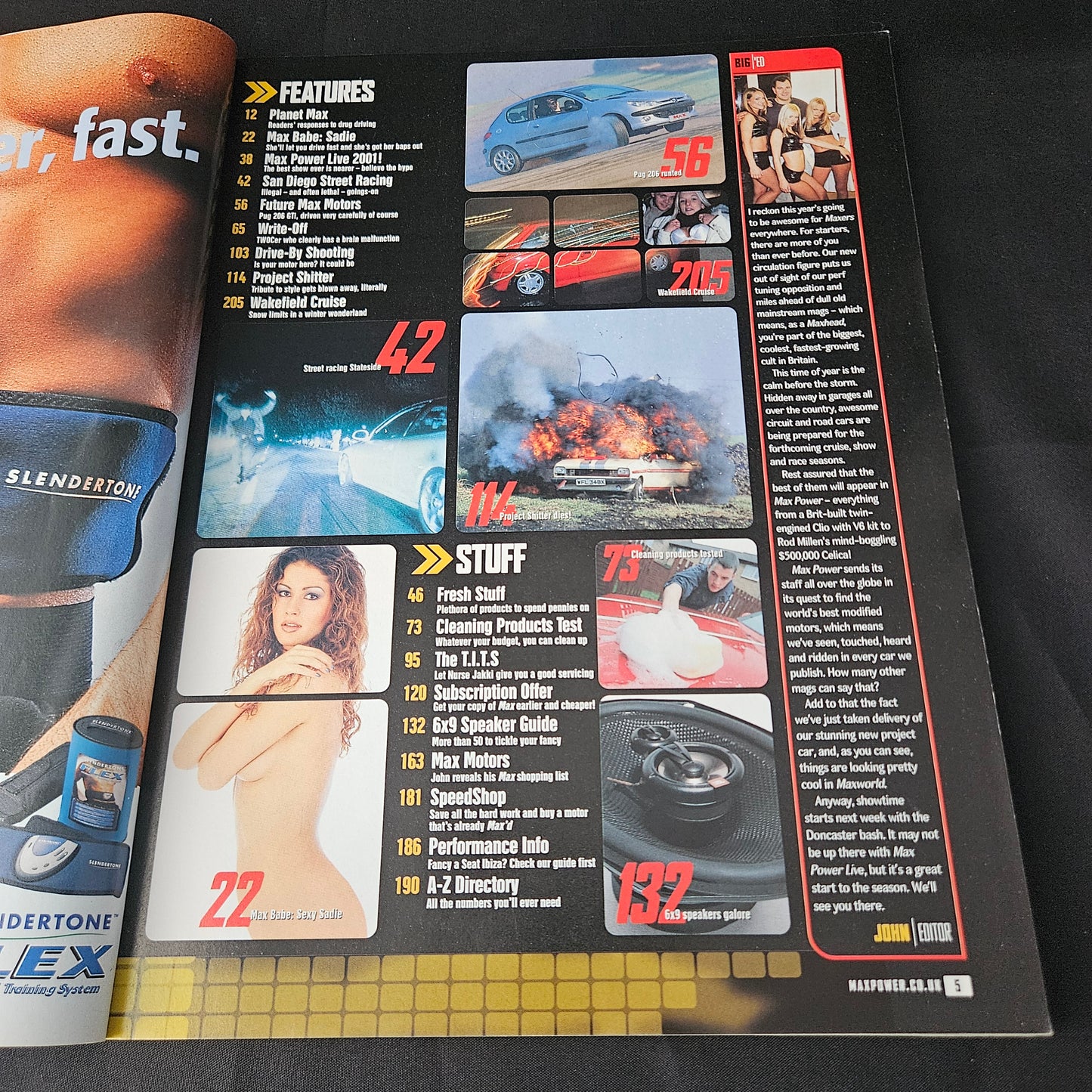 Max Power Magazine Spring 2001 (1403) Toyota MR2 Citroen Saxo VTS Sadie Street Racing