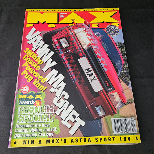 Max Power Magazine December 1996 (1404) Vauxhall Astra Sport Van Cossie Megane Awards 96