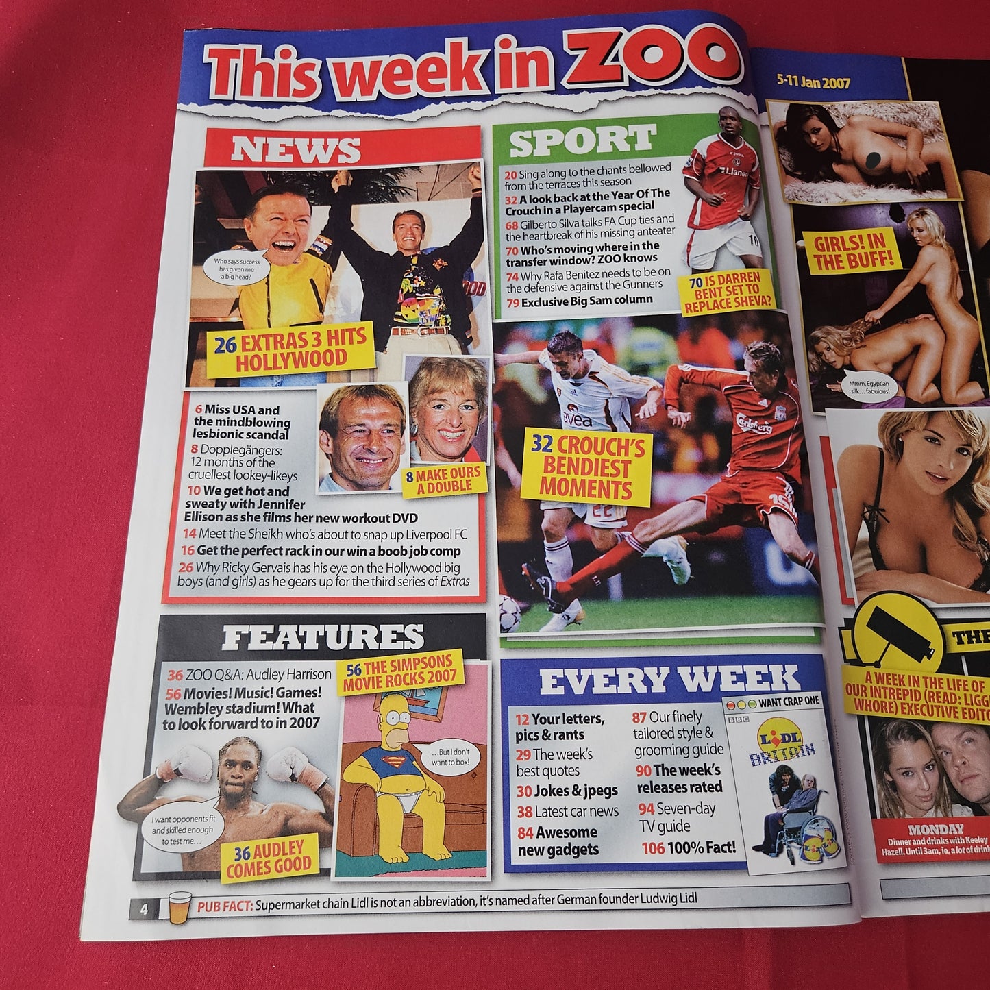 Zoo Magazine  5-11 January 2007 (1407) Keeley Hazell Gemma Atkinson Michelle Marsh Sophie Howard Kyla