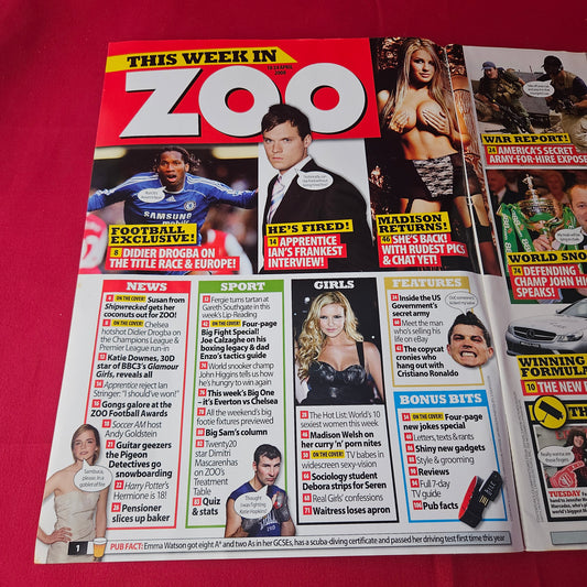 Zoo Magazine 18-24 April 2008 (1407) Madison Welch Gemma Merna Chanelle Hayes Samia Smith Roxanne Pallett