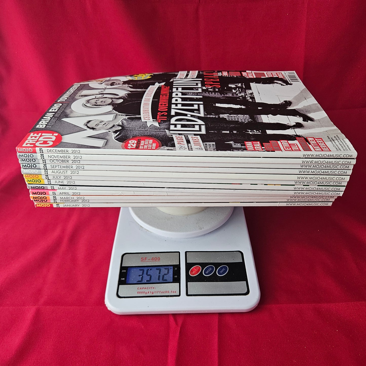 12x MOJO Magazines 2012 Full Year Bundle / Job Lot Led Zeppelin Beatles Paul Weller Smiths BJL0145