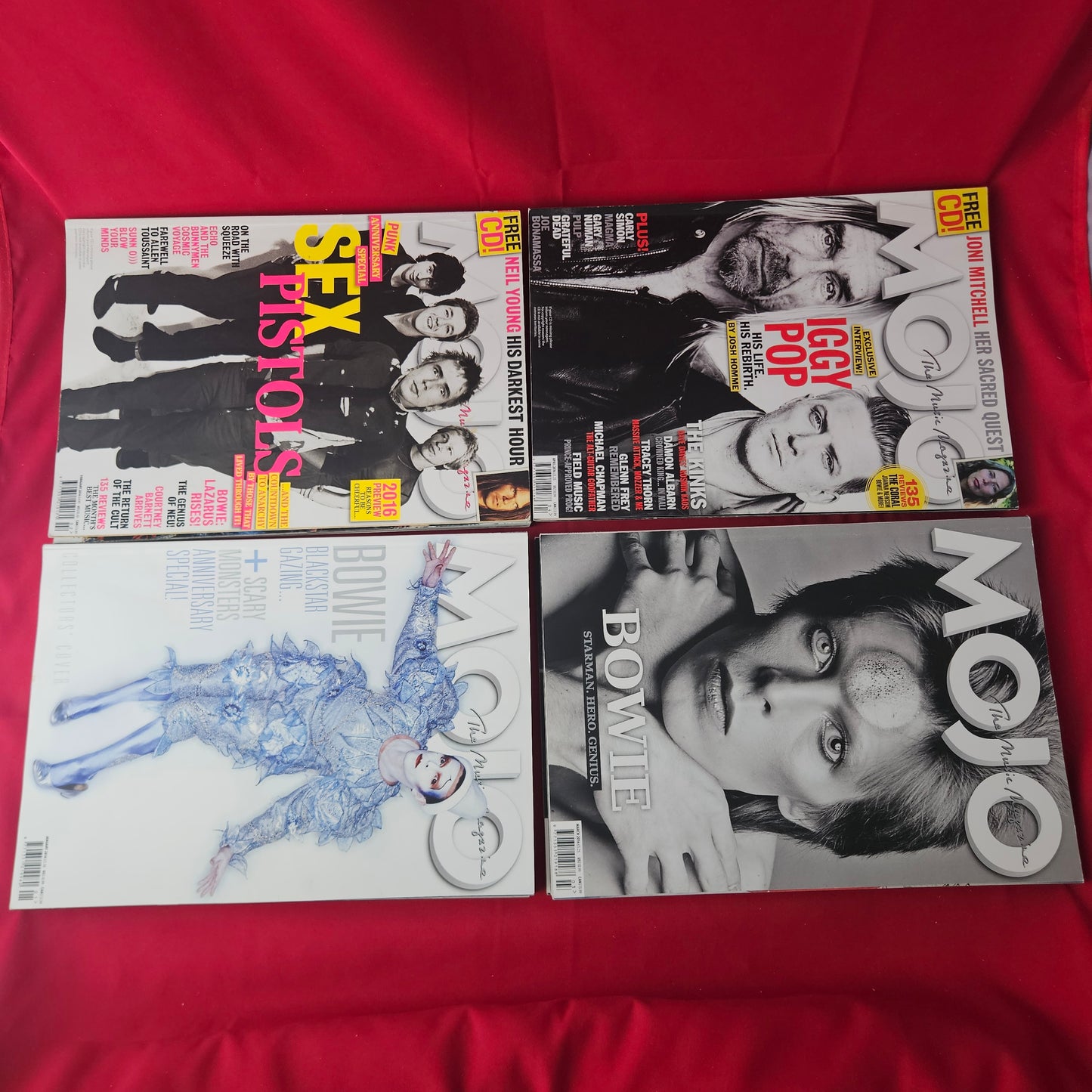 12x MOJO Magazines 2016 Full Year Bundle / Job Lot R.E.M Bowie Prince Smiths Stones BJL0146