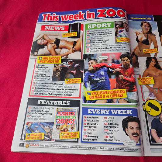 Zoo Magazine 24-30 November 2006 (1408) Keeley Hazell POSTER Sarah Harding Jordan Lucy Michelle Abigail Gemma
