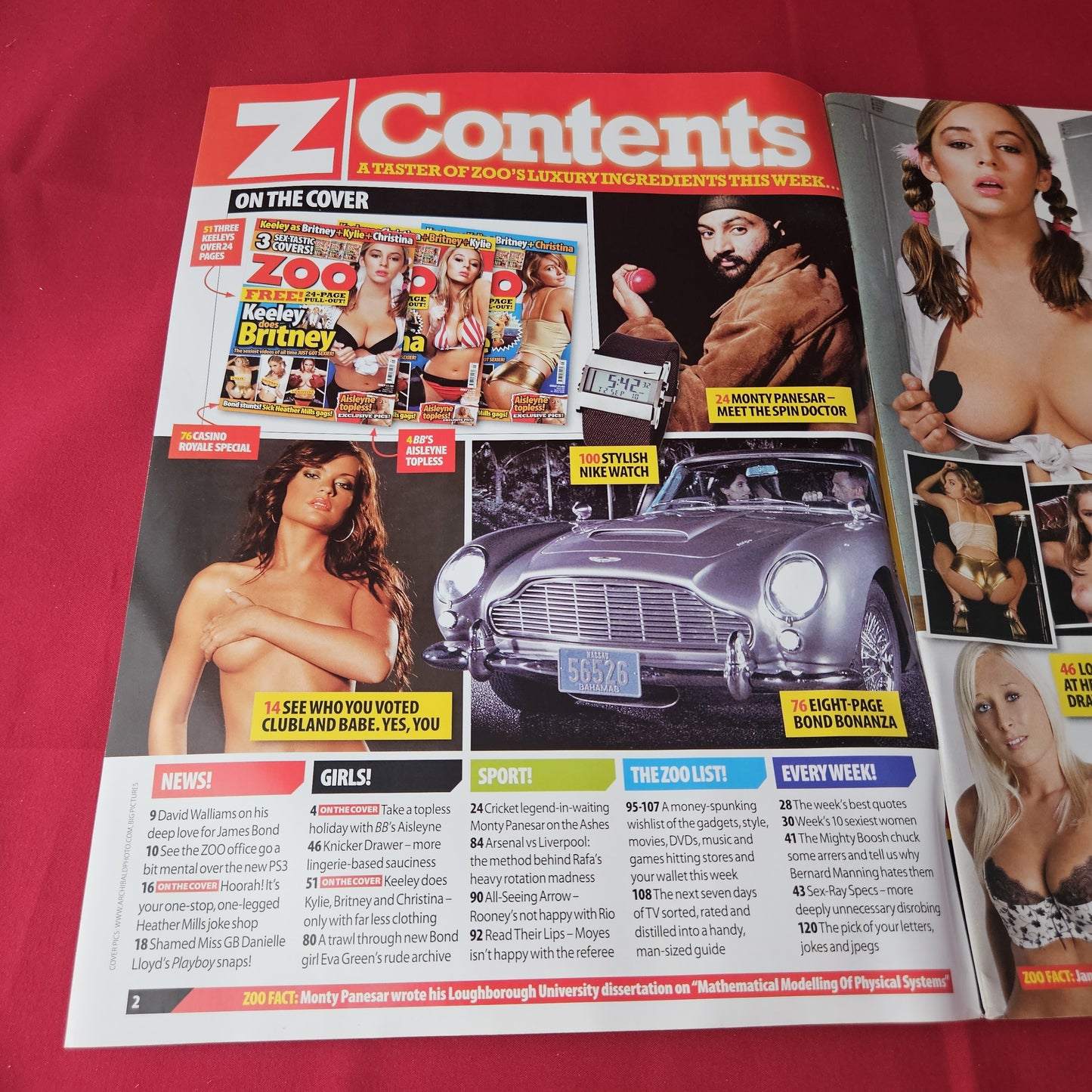 Zoo Magazine 10-16 November 2006 (1408) Keeley Hazell POSTER Aisleyne Horgan Wallace Kylie Britney Christina Models