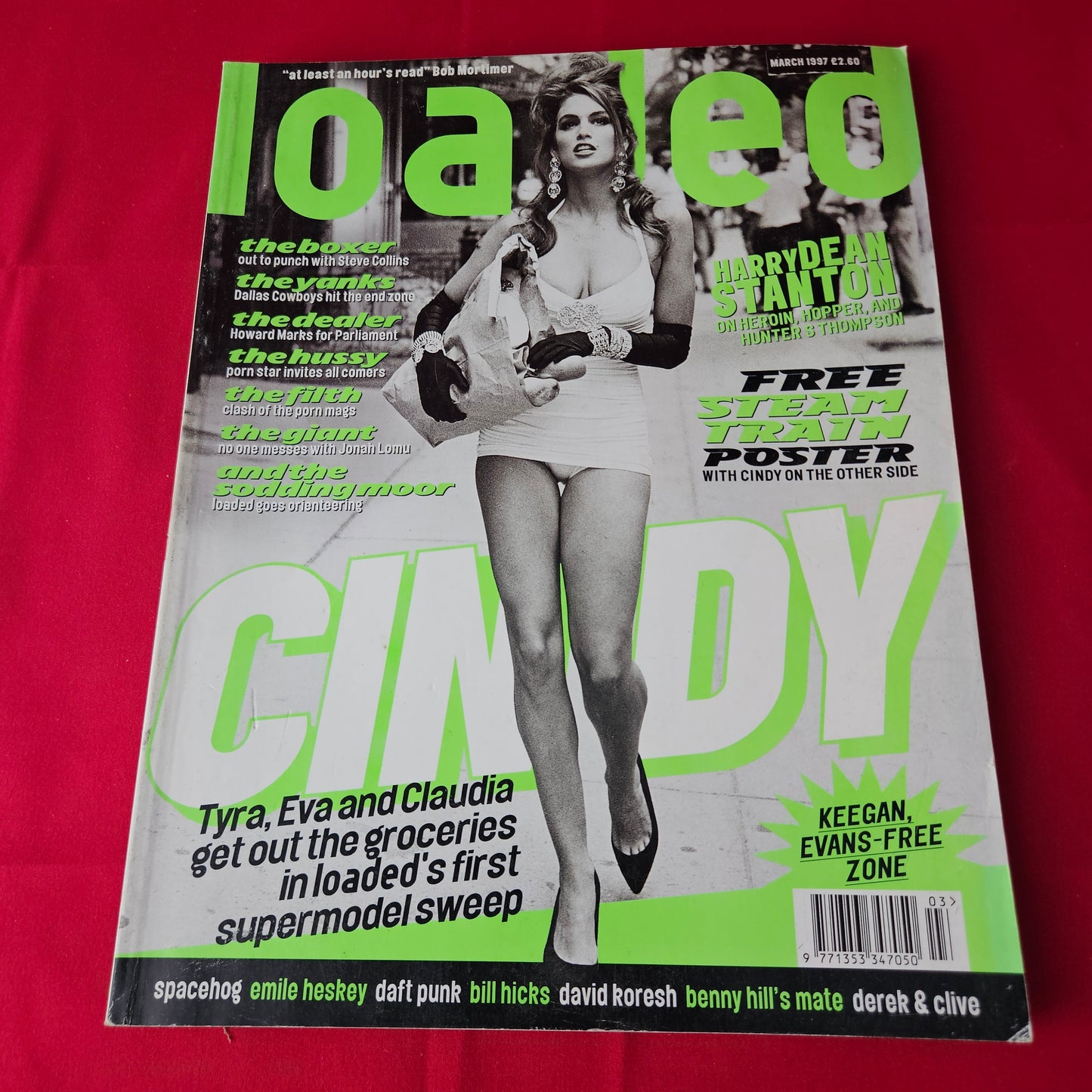 Loaded Magazine March 1997 (1409) Cindy Crawford Anna Amore Tyra Eva Claudia Poster
